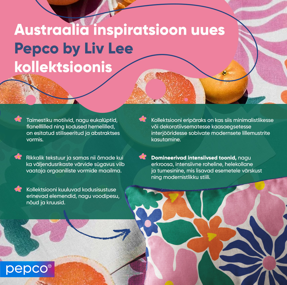 Pepco uut kollektsiooni kirjeldav infograafika loodi koostöös Liv Lee'ga