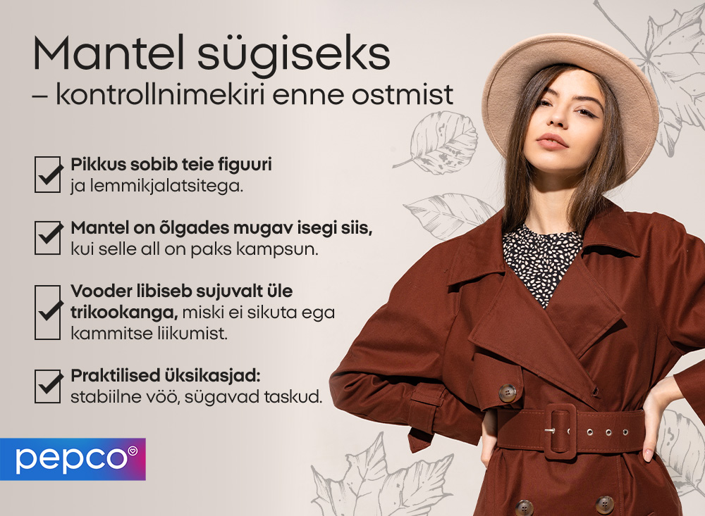 Mantel sügiseks - kontrollnimekiri enne ostmist