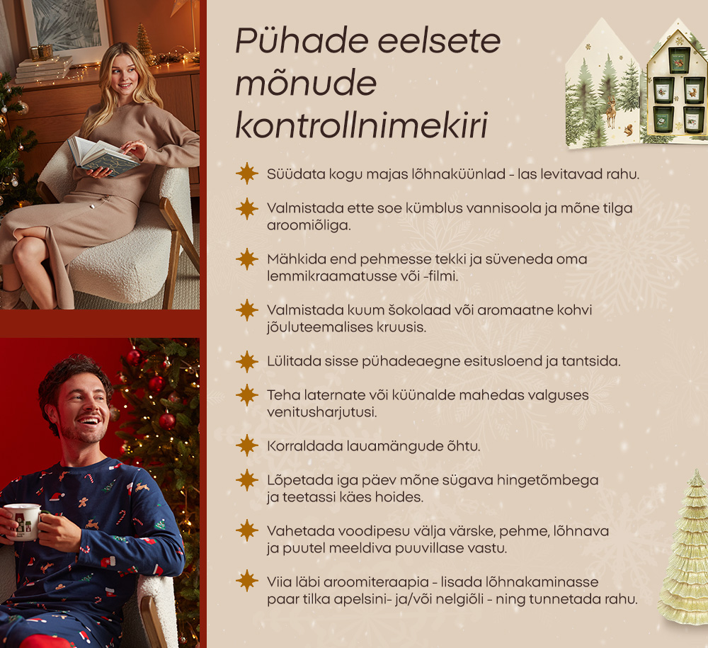 Pühade eelsete mõnude kontrollnimekiri