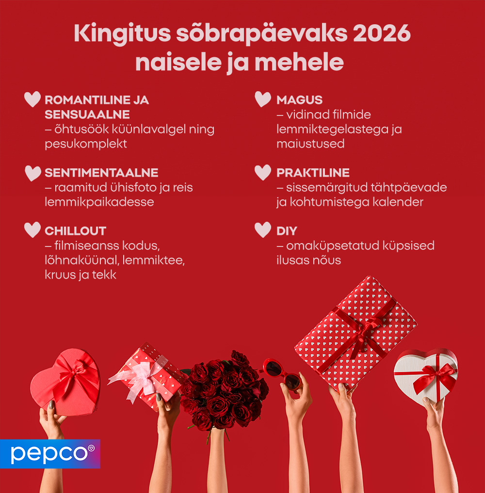 Kingitus sõbrapäevaks 2026 naisele ja mehele