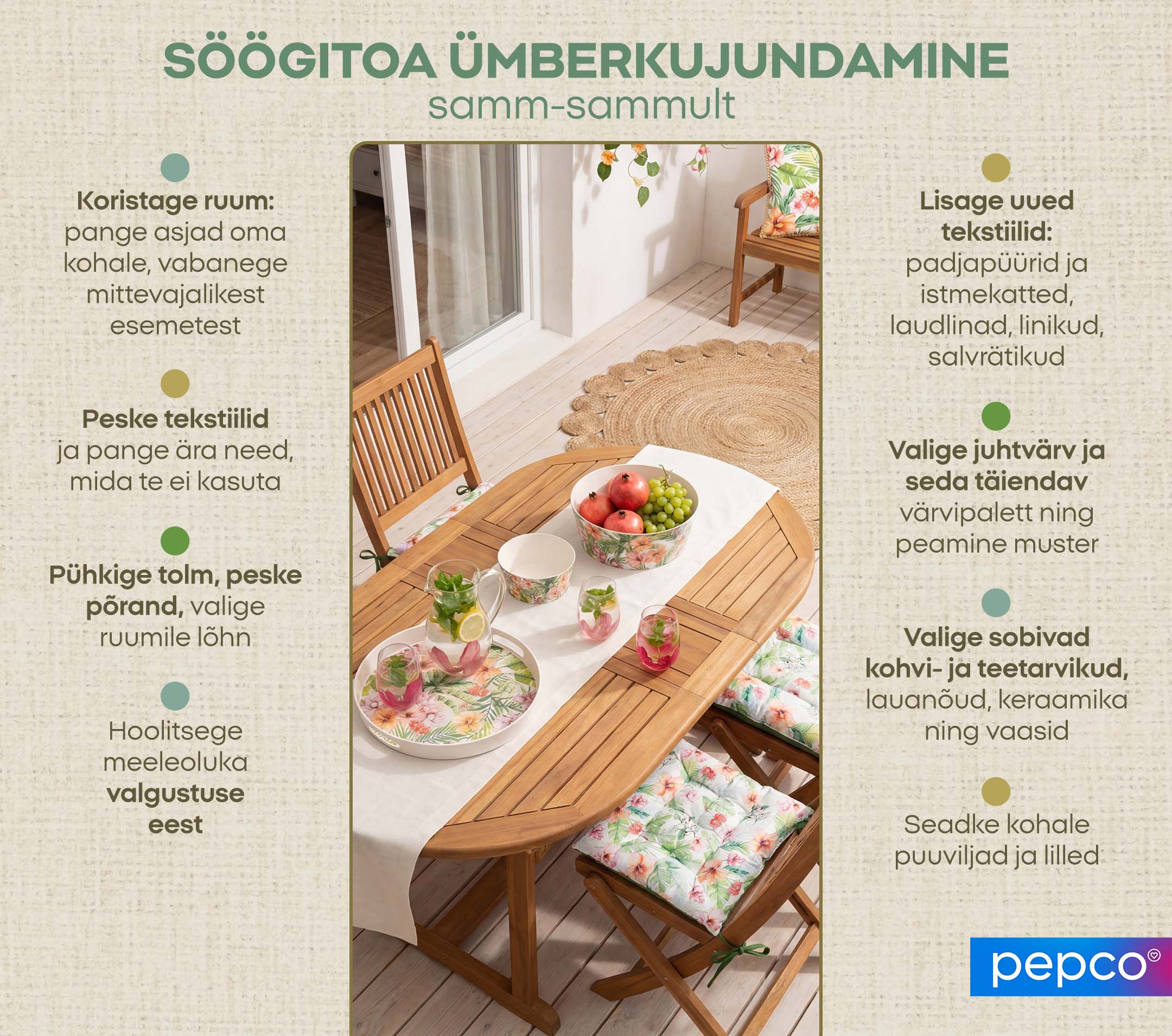 Söögitoa ümberkujundamine samm-sammult 